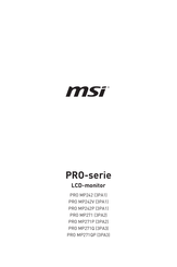 MSI PRO MP242P Gebruiksaanwijzing