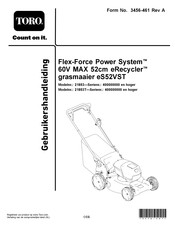 Toro Flex-Force Power System 60V MAX eS52VST Gebruikershandleiding
