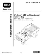 Toro 401400001 Gebruikershandleiding