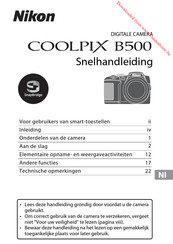 Nikon Coolpix B500 Snelhandleiding