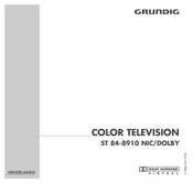 Grundig ST 84-8910 NIC/DOLBY Gebruiksaanwijzing