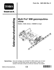 Toro Multi Pro WM Gebruikershandleiding