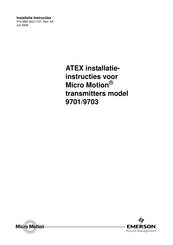 Emerson Micro Motion ATEX 9701 Installatiehandleiding