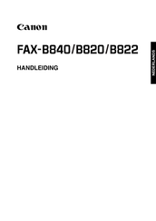 Canon FAX-B840 Handleiding