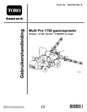 Toro Multi Pro 1750 Gebruikershandleiding
