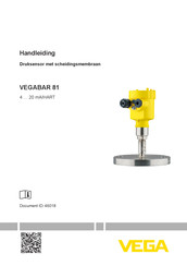 Vega VEGABAR 81 Handleiding