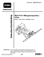 Toro Multi Pro WM Gebruikershandleiding