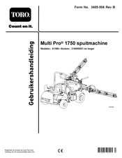 Toro Multi Pro 1750 Gebruikershandleiding