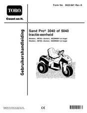 Toro Sand Pro 3040 Gebruikershandleiding