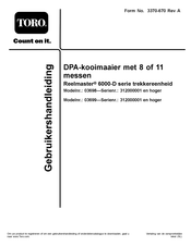 Toro Reelmaster 6000-D Gebruikershandleiding