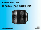 Canon ULTRASONIC EF-S60mm f/2.8 MACRO USM Gebruikershandleiding