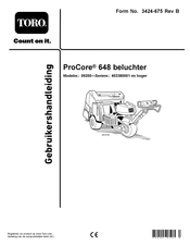 Toro ProCore 648 Gebruikershandleiding