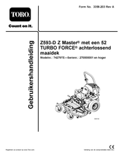 Toro Z Master Z593-D Gebruikershandleiding