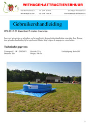 Withagen-Attractieverhuur WS-2010.01 Gebruikershandleiding