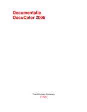 Xerox DocuColor 2006 Handleiding