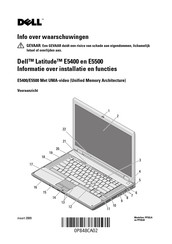 Dell Latitude E5400 Gebruiksaanwijzing
