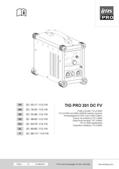 ims PRO TIG PRO 201 DC FV Gebruikershandleiding