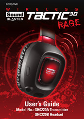 Creative Sound Blaster Tactic3D Rage Wireless Gebruiksaanwijzing