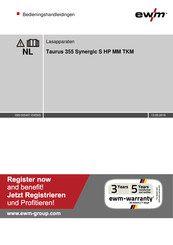 EWM Taurus 355 Synergic S HP MM TKM Bedieningshandleidingen