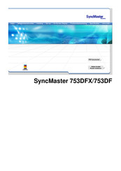 Samsung SyncMaster 753DFX Handleiding