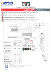 DITEC EL20 Installatiehandleiding