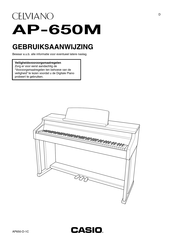 Casio CELVIANO AP-650M Gebruiksaanwijzing