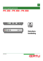 OERTLI PK 550 Gebruikershandleiding