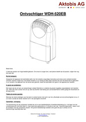 Aktobis AG WDH-520EB Gebruikershandleiding