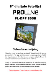 Proline PL-DPF 805B Gebruiksaanwijzing