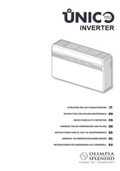 Olimpia splendid UNICO PRO Gebruiks- En Onderhoudsaanwijzing