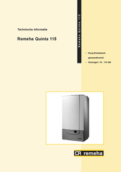 REMEHA Quinta 115 Technische Informatie En Montagehandleiding