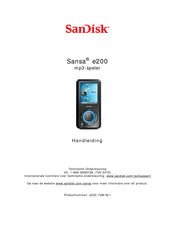 SanDisk Sansa e200 Handleiding