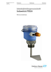 Endress+Hauser Soliswitch FTE20 Bedieningsvoorschrift