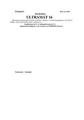 GRAUPNER ULTRAMAT 16 Handleiding
