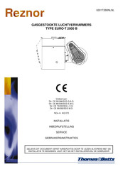 Reznor EURO-T 2556 B Installatie- En Inbedrijfstellingshandleiding