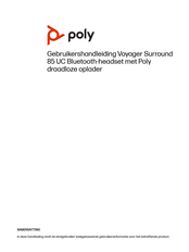 Poly Voyager Surround 85 UC Gebruikershandleiding