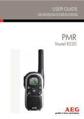 AEG PMR Voxtel R220 Gebruiksaanwijzing