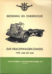 DAF A40 1950 Gebruik En Onderhoud