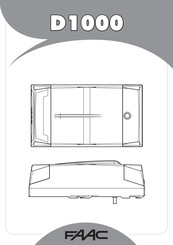 FAAC D1000 Gebruikershandleiding