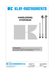 KLAY-INSTRUMENTS HYDROBAR Handleiding