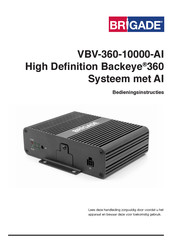 Brigade VBV-360-10000-AI Bedieningsinstructies