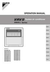 Daikin RQYQ30PY1B Gebruikershandleiding