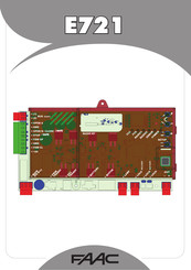 FAAC E721 Gebruikershandleiding