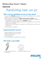 Philips WACS700 Gebruiksaanwijzing