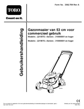 Toro 22155TE Gebruikershandleiding