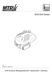 MTD products OHV Series Originele Gebruiksaanwijzing