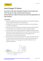 Jabra Engage 75 Stereo Korte Instructie