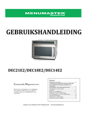 Menumaster DEC14E2 Gebruikshandleiding