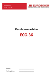 Euroboor ECO.36 Handleiding