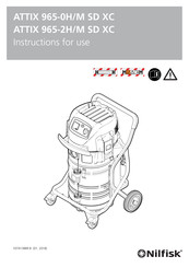 Nilfisk ATTIX 965-2H/M SD XC Gebruiksaanwijzing